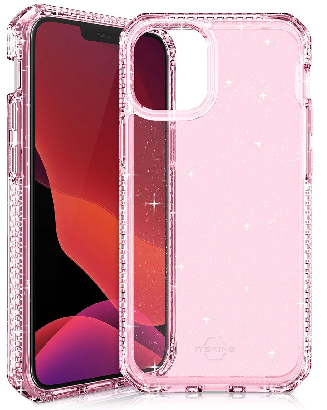Itskins Hybrid Spark iPhone 12 & 12 Pro Case - Pink - Tashqila Itskins Hybrid Spark iPhone 12 & 12 Pro Case - Pink - Tashqila